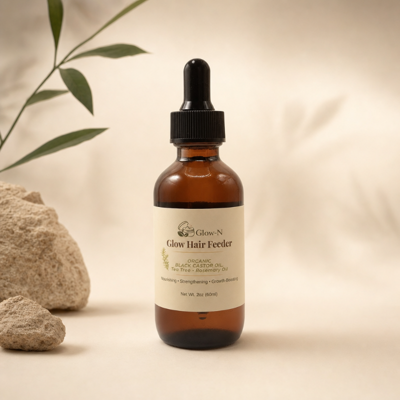 Glow Hair Feeder-Organic Black Castor-Rosemary oil